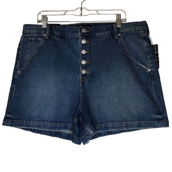 Banana Republic Pants - NEW Banana Republic Medium Wash Button Front Jean Shorts Size 18 NWT